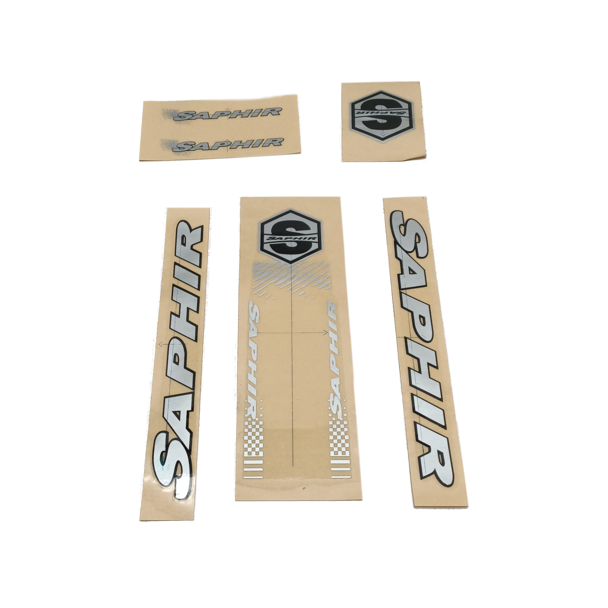 Aufkleberset bestehend aus Steuerrohr, Vordergabel, Sitzrohr und Unterrohr, pro Set